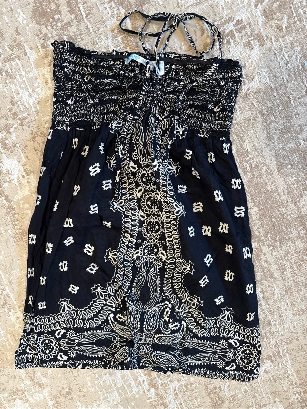 Ocean Drive Black and White Midi Dress